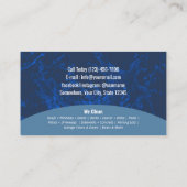 Wasinrichting onder druk visitekaartje (Achterkant)