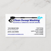 Wasinrichting onder druk visitekaartje (Voorkant)