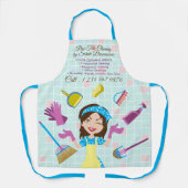 Wasinstallatie Cartoon Logo Schort (Voorkant)