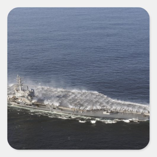 Wasinstallatie voor tegenmaatregelen vierkante sticker (Voorkant)