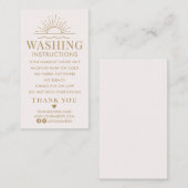 Wasinstructies Kledingverzorging met Shirt Visitekaartje (Voorkant / Achterkant)
