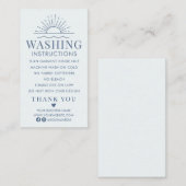 Wasinstructies Kledingverzorging met Shirt Visitekaartje (Voorkant / Achterkant)