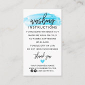 Wasinstructies Kledingverzorging Shirt Visitekaartje (Voorkant)