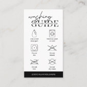 wasinstructies Minimale kledingtoevoer Logo Visitekaartje (Voorkant)