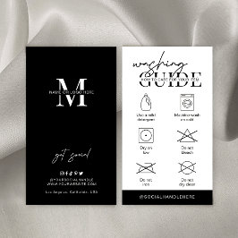 wasinstructies Minimale kledingtoevoer Logo Visitekaartje