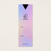 Wasinstructies Prijs Label Business Hologram Mini Visitekaartjes (Voorkant)