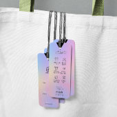 Wasinstructies Prijs Label Business Hologram Mini Visitekaartjes