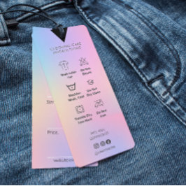 Wasinstructies Prijs Label Business Hologram Mini Visitekaartjes