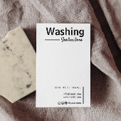 Wasinstructies T-shirt Care zwart-wit Visitekaartje