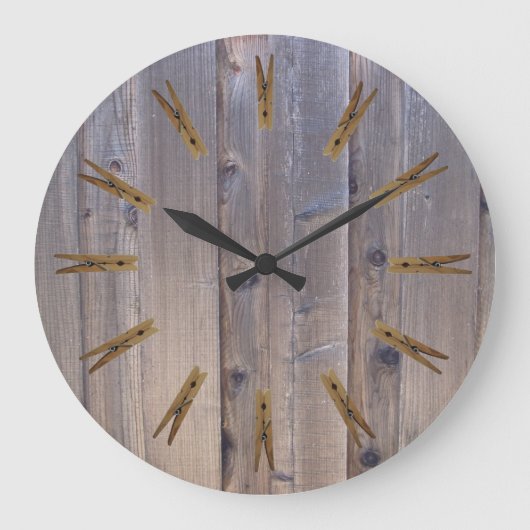 Waskamer Clothespin Grote Klok (Voorkant)