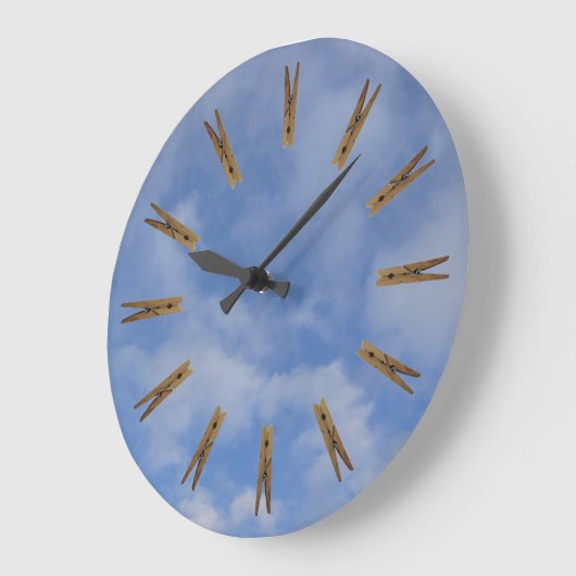 Waskamer Clothespin Sky Grote Klok (Hoek)