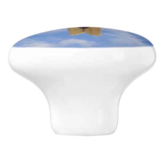 Waskamer Clothespin Sky Keramische Knop (Zijkant)