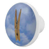 Waskamer Clothespin Sky Keramische Knop (Rechts)