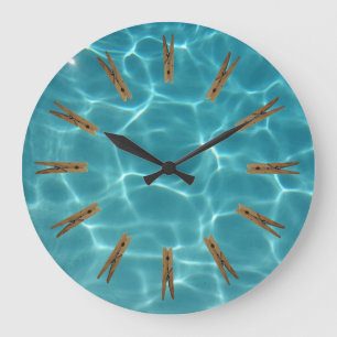 Waskamer Clothespin Water Grote Klok