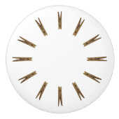 Waskamer Clothespins Keramische Knop (Voorkant)