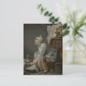 Waskamer wasmachine briefkaart (Staand voorkant)
