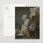 Waskamer wasmachine briefkaart (Voorkant / Achterkant)