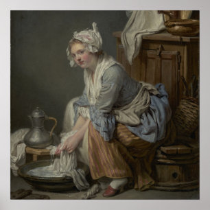 Waskamer wasmachine poster