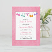 Waskijkwijze lingerie feest uitnodigingen (Staand voorkant)