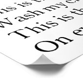  Waskleding voor klein meisje Poster (Hoek)