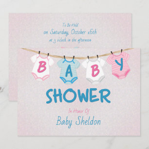 Waskleine Babyuitzet Baby Shower Kaart