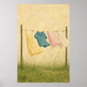 Waskleine Waterverf Boerderij Kunst Poster (Voorkant)