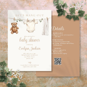 Wasklijn Geslacht Neutrale Baby Shower All In One Kaart