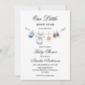 Waskline baseball baby shower uitnodiging (Voorkant)