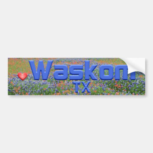 Waskom TX Bumpersticker (Voorkant)