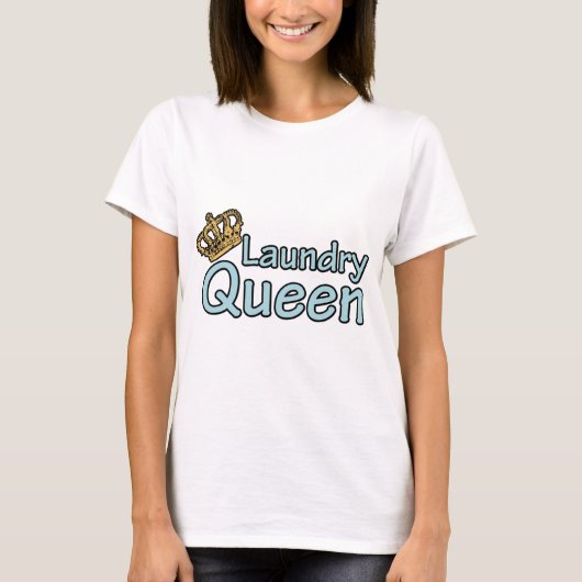 Waskoningin met kroon t-shirt (Voorkant)