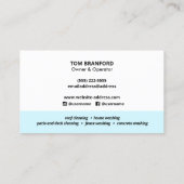 Waskracht onder druk visitekaartje (Achterkant)