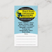 Waskracht onder druk visitekaartje (Achterkant)