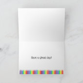 Waskrayons heldere regenboogkleuren, gelukkige ver kaart (Binnen)