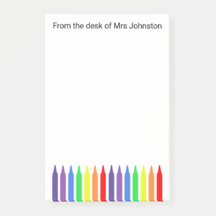 Waskrijtjes, van het bureau van de leraren, post-i post-it® notes
