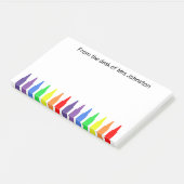 Waskrijtjes, van het bureau van de leraren, post-it® notes (Schuin)