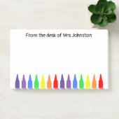 Waskrijtjes, van het bureau van de leraren, post-it® notes (Kantoor)