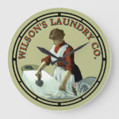 waslabel grote klok (Voorkant)