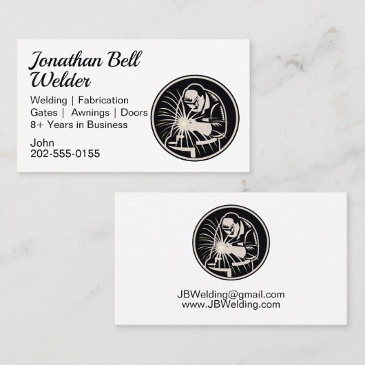 Waslagwerk Visitekaartje (Voorkant / Achterkant)