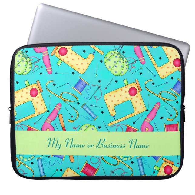  waslaptophoes van Turquoise Laptop Sleeve (Voorkant)