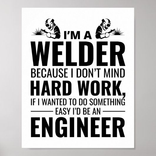 Waslassen Metaal Ironworker Funny Poster (Voorkant)