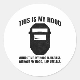 Waslassen Metaal Ironworker Funny Ronde Sticker