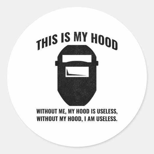 Waslassen Metaal Ironworker Funny Ronde Sticker (Voorkant)