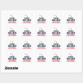 Waslassen Metaal Ironworker Funny Vierkante Sticker (Vel)