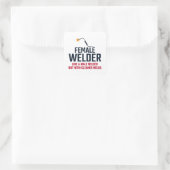 Waslassen Metaal Ironworker Funny Vierkante Sticker (Tas)
