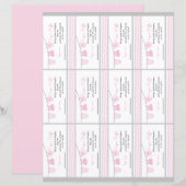 Waslijn Baby Shower Luier Raffel Ticket Vel (Voorkant / Achterkant)