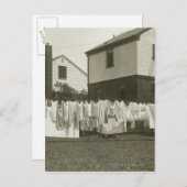 Waslijn buiten huizen briefkaart (Voorkant / Achterkant)