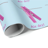 Waslijn van wasknijper cadeaupapier (Rol Hoek)