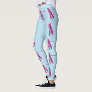 Waslijn van wasknijper leggings