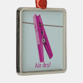 Waslijn van wasknijper metalen ornament (Rechts)