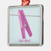 Waslijn van wasknijper metalen ornament (Links)